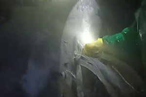 白城消防水池堵漏现场